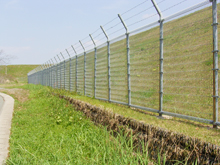 熊本空港　メッシュフェンス